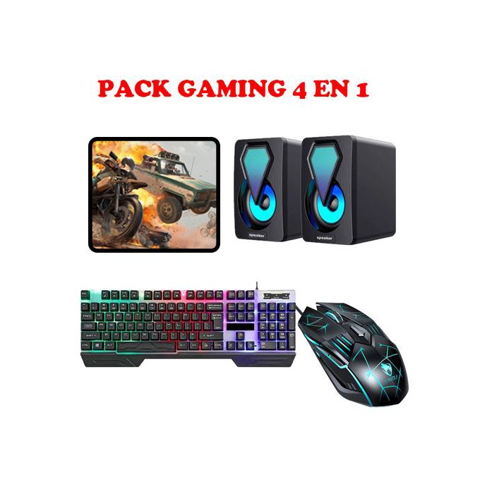 Generic Pack Gaming Souris + Clavier + Tapis + Speaker Pc image 0