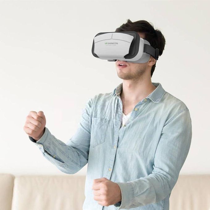 Slide  #3 VR SHINECON Casque de réalité virtuelle clair pour jeux VR et film 3D - Lunettes de protection VR pour téléphone de 4,5 à 7,0 pouces