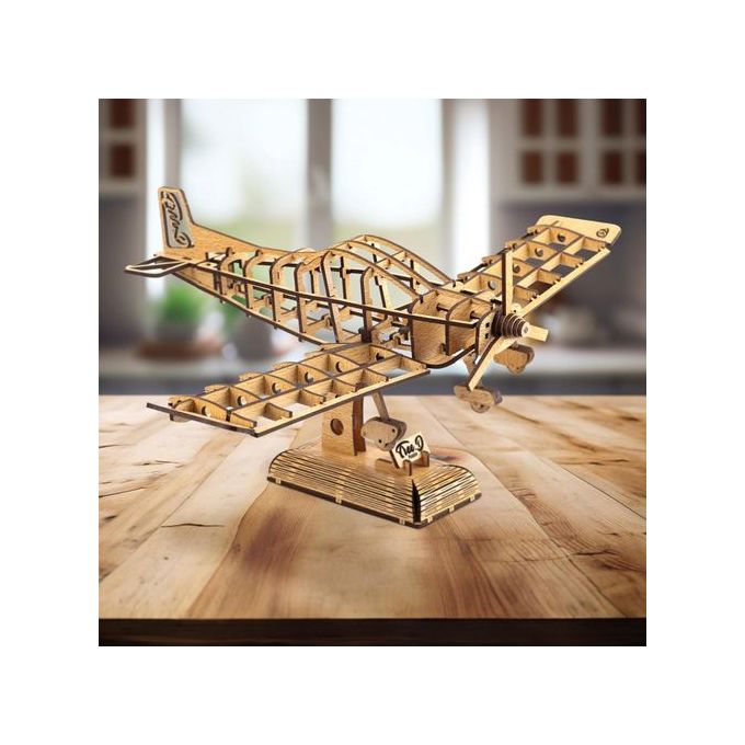 Avion de couleur Puzzle 3D en bois pour enfants et adultes, Kits