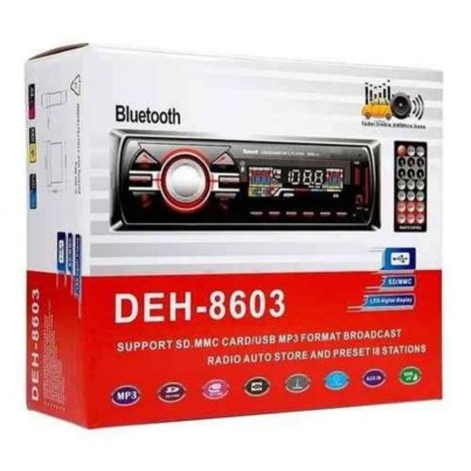 Sans Marque Autoradio Bluetooth - FM-MP3-USB-SD-AUX ISO 4 x 60W +  Télécommande à prix pas cher