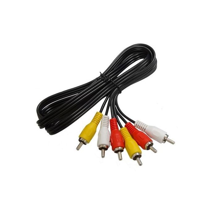 Câble RCA vidéo et audio analogique stéréo de 10 m (3xRCA) mâle mâle