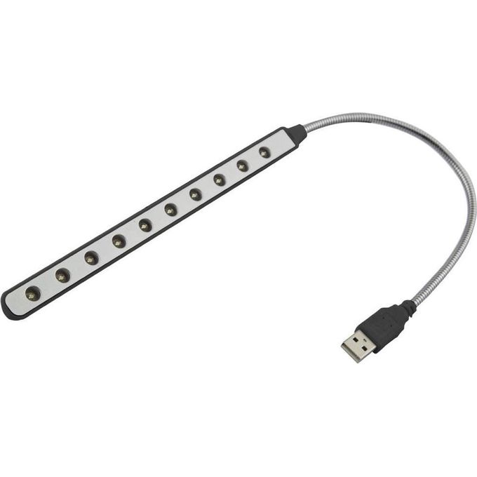 Generic Lampe USB de 10 led - Flexible - Noir à prix pas cher