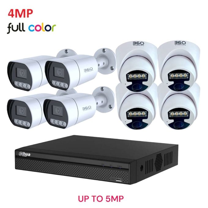 360Vision Pack 8 Caméra Surveillance HD - 4MP + XVR 8 image 0