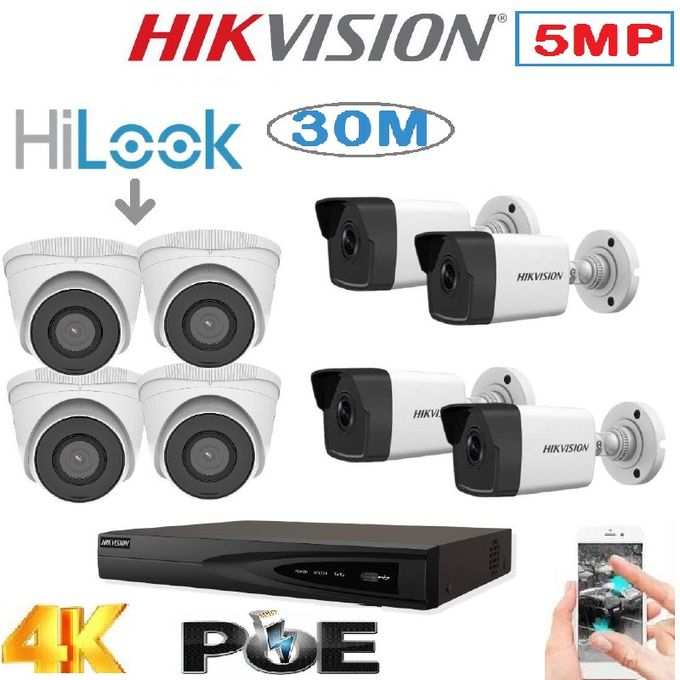 Hikvision Pack 8 Caméra surveillance IP POE - 5MP - 30M + NVR 8 - 4K UP TO 8MP image 0