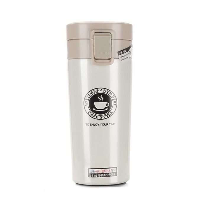 Sans Marque Thermos De café - Acier inoxydable - Blanc à prix pas cher