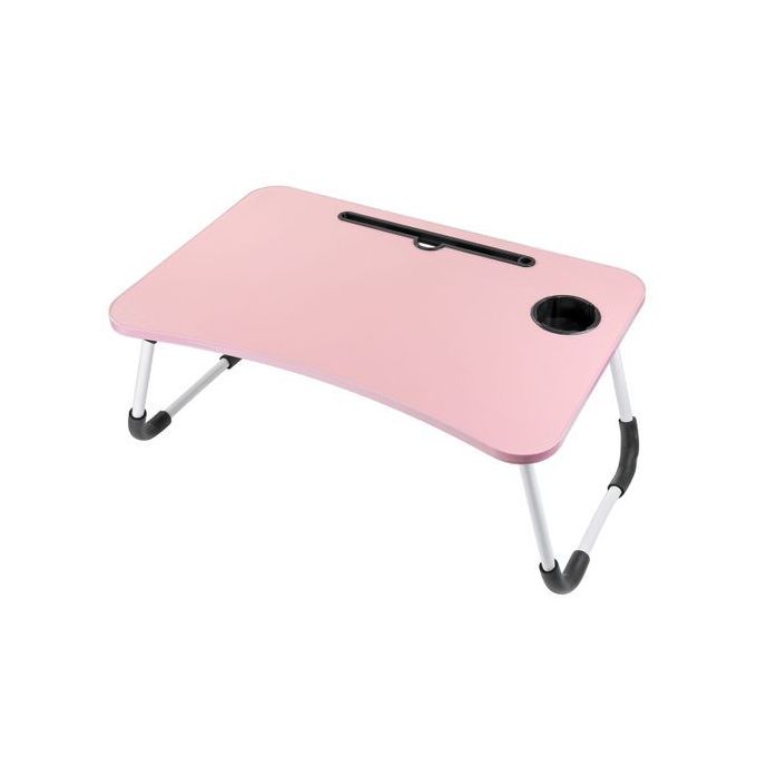Sans Marque Table De Lit Pliable avec emplacement pour téléphone portable -  Pour PC portable - 60*40*28 cm - Couleur Bois à prix pas cher