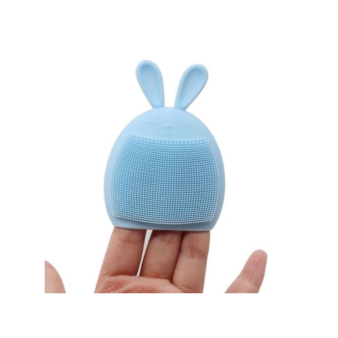 Sans Marque Brosse Nettoyante en Silicone Lapin pour le Visage - Bleu à  prix pas cher