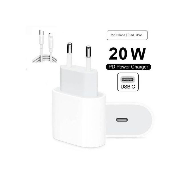 Adaptateur secteur Usb Type-C PD 20W compatible avec iphone 12 Pro Max-Charge rapide image 0