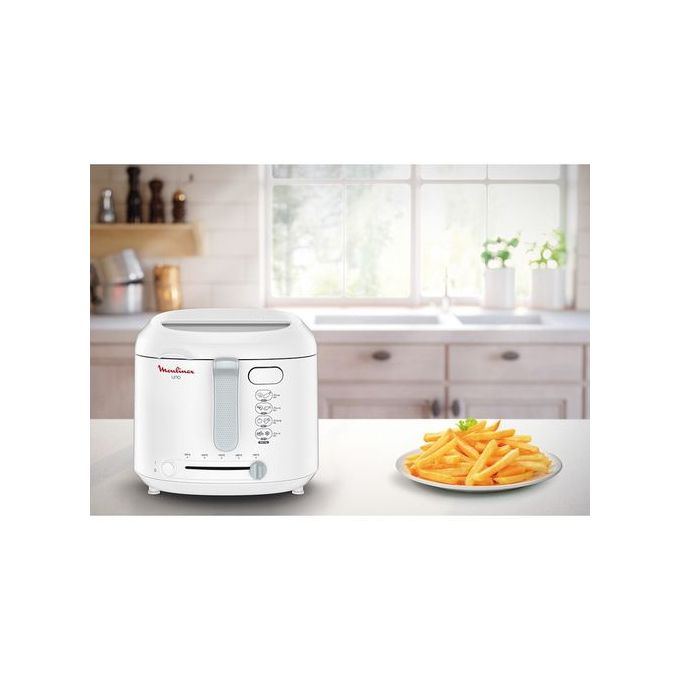 Vente FRITEUSE MOULINEX UNO 1600W 1,8L BLANC AF203110 Tunisie - Ele