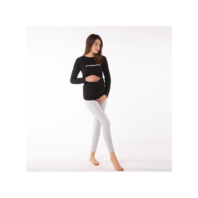 KONTAKT - Legging femme enceinte taille haute NOIR - Drest