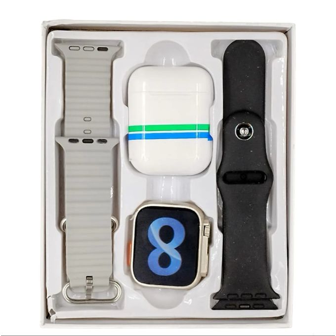 Slide  #1 Pack 2en1 W26 Ultra Max - Kit Bluetooth + Smart Watch - Gris