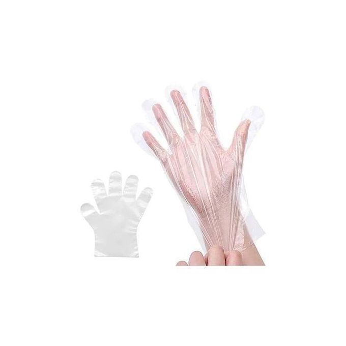 Slide  #1 500 Gants Plastique Jetable - Taille L - Disposable Plastic Gloves