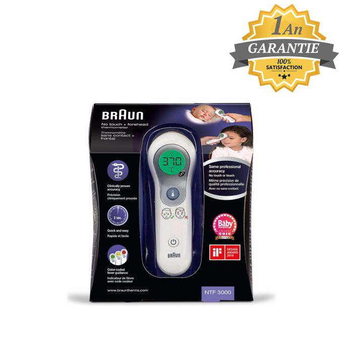 Thermomètre Frontal avec ou sans contact BRAUN, Vente en ligne de Soin bébé