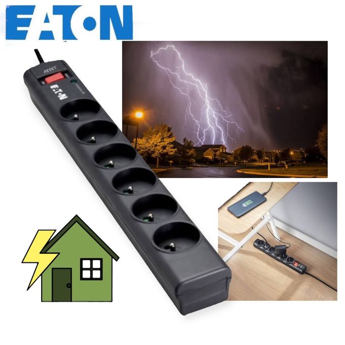 Eaton Multiprise de Protection - 6 Ports - antichoc electrique à prix pas  cher