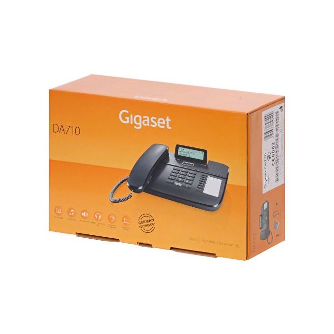 Gigaset DA710 - téléphone filaire - noir