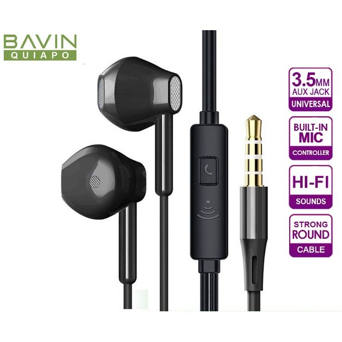 Écouteur filaire in-ear Universal 3.5mm Stéréo Sport Casque Avec Mic Pour  Smartphone