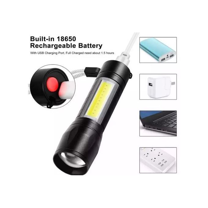 LAMPE TORCHE DE POCHE RECHARGEABLE XT-E CREE 5W USB, 94X27MM YATO - Tunisie