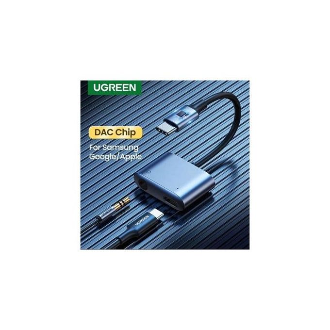 Ugreen Adaptateur 2-en-1 Type-C mâle Vers jack 3.5 mm + USB-C 30W (femelle)  à prix pas cher