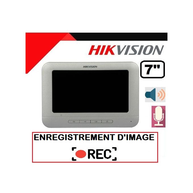 Hikvision Écran 7 pouces Coloré Pour Vidéophone 