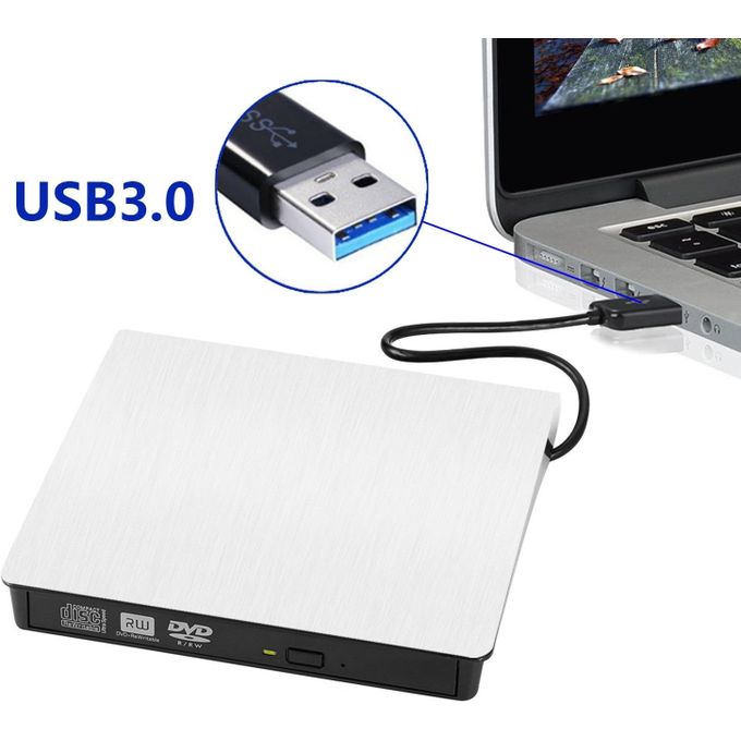Lecteur de CD externe de DVD, USB 3.0 Graveur portable de CD / dvd-rw  Graveur de DVD / cd Rom Réenregistreur de données à grande vitesse