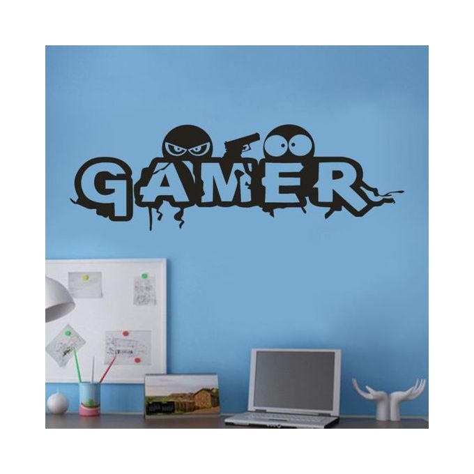 artzy Sticker Gamer - 55*70 cm - rouge à prix pas cher