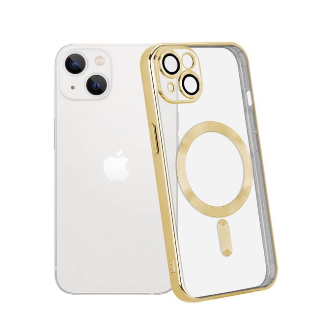 Sans Marque Coque pour iPhone 13 pro max Magnétique - transparent -  Antichoc - bord gold à prix pas cher