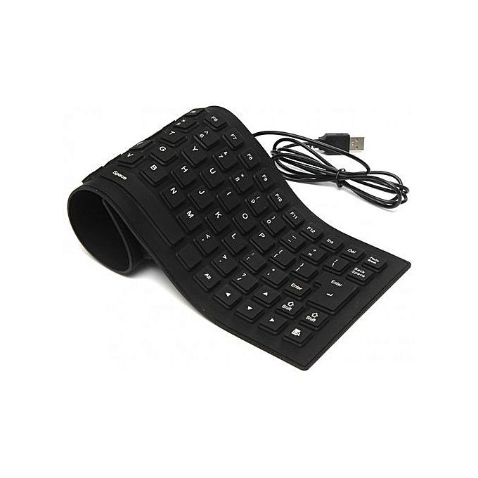 Clavier Flexible Keyboard Azerty noir pour ordinateur(souple) - PREMICE  COMPUTER