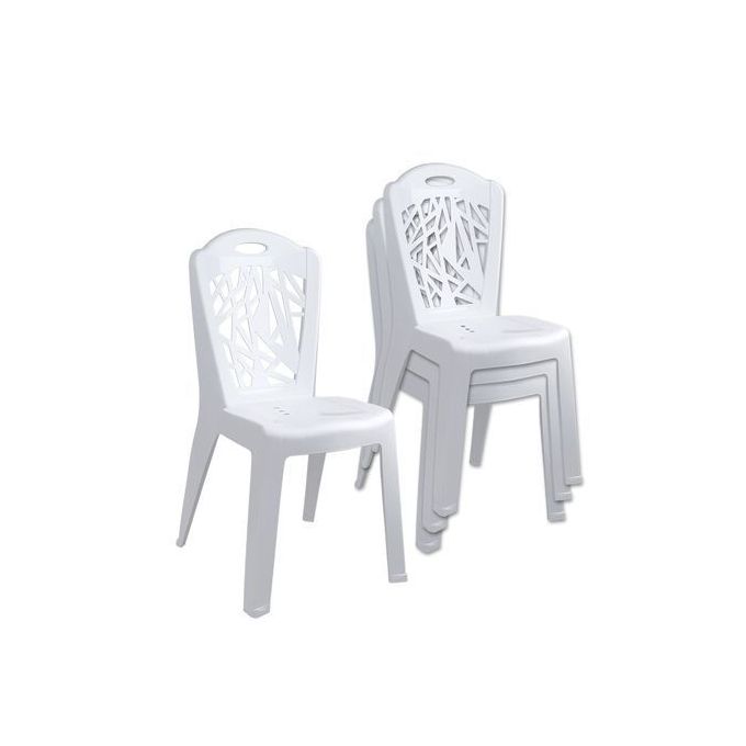 Sofpince Lot de 4 Chaises - GEMO - Blanc image 0