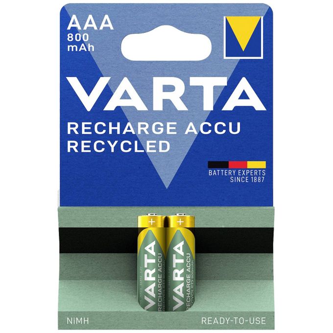 VARTA 2 piles rechargeables - AAA - 800 mAh - 1.2v image 0