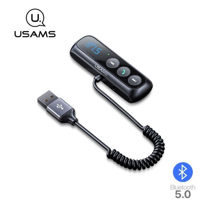 Usams Transmetteur Fm - Bluetooth pour voiture avec Microphone