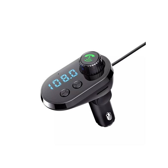 Slide  #1 Transmetteur FM Bluetooth de voiture avec 3 câbles de recharge - Noir