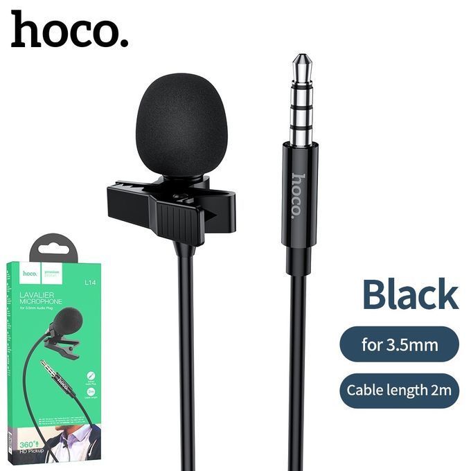 Vhbw Micro-cravate pour téléphone portable, smartphone - Microphone  clipsable avec fiche jack 3,5 mm, noir