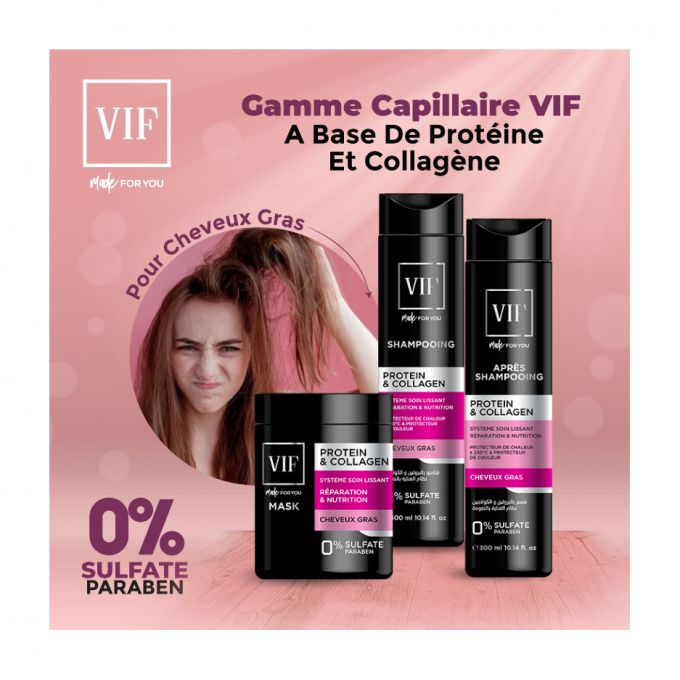 Slide  #3 vif Gamme capillaire "Protein&Collagen" spécialement conçue pour purifier et assainir les cheveux gras.