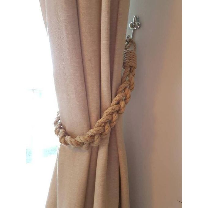 Sans Marque Attache rideau - en corde nautique design tresse- 60cm à prix  pas cher