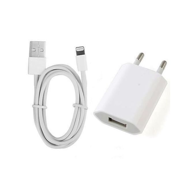 Sans Marque Chargeur pour iPhone - Blanc à prix pas cher