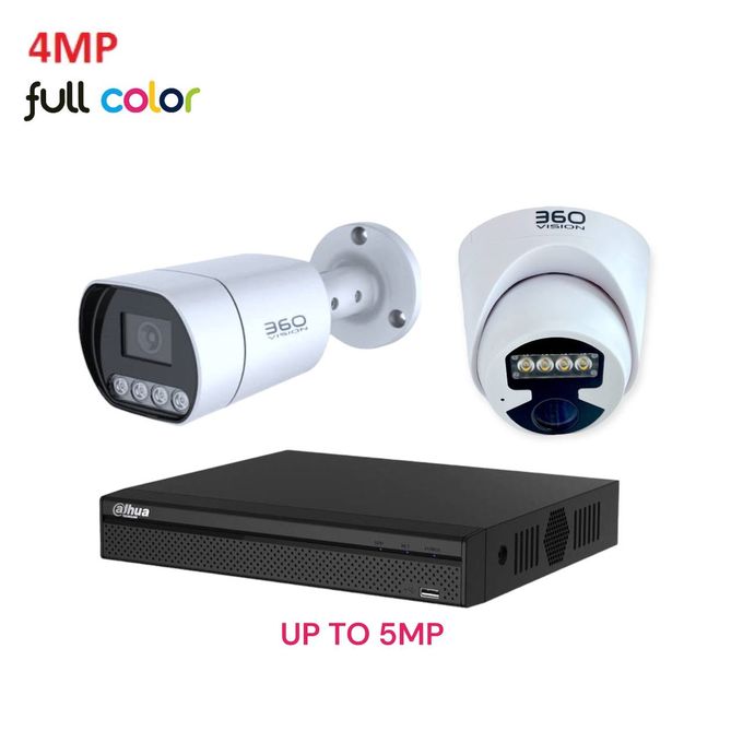360Vision Pack 2 Caméra Surveillance HD - 4MP + XVR 4 image 0