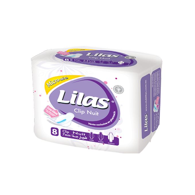 Lilas Serviettes hygiéniques Micro Aérée 8P NUIT très long image 0