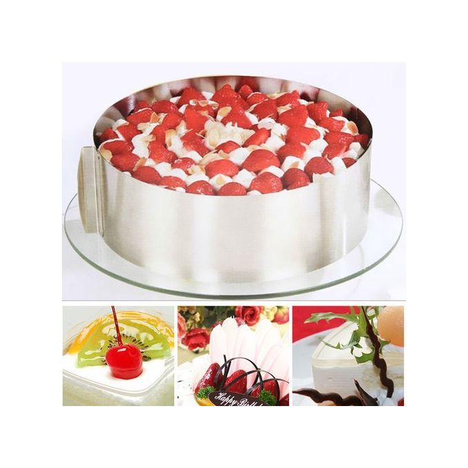 Cercle à Génoise Gâteau Extensible en INOX Moule Gâteau Rond pour Layer  Cake, Moulle Patisserie Diamètre Réglable 24 à 30 cm[515] - Cdiscount Maison