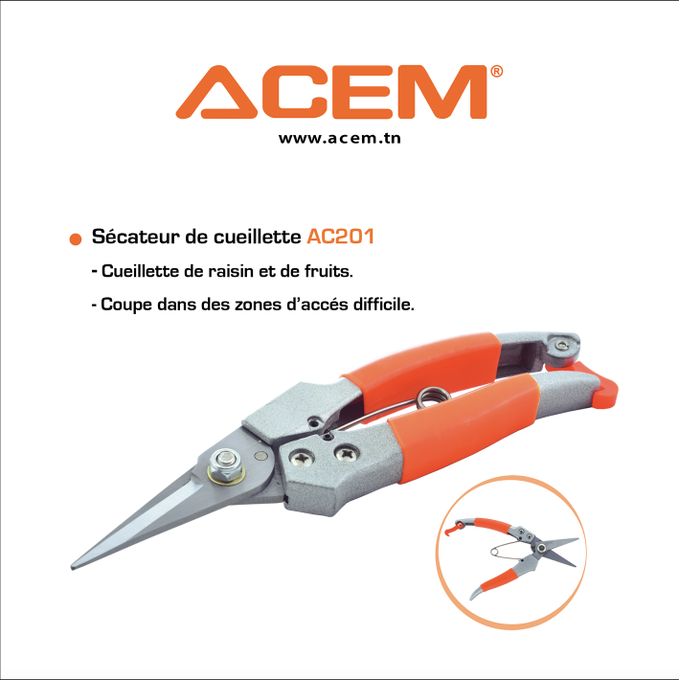 SECATEUR JARDIN A MAIN AC008 ACEM