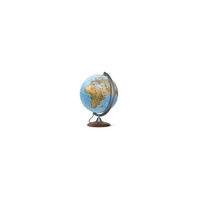 Globe terrestre de design 30 cm lumineux textes en anglais VISION WHITE