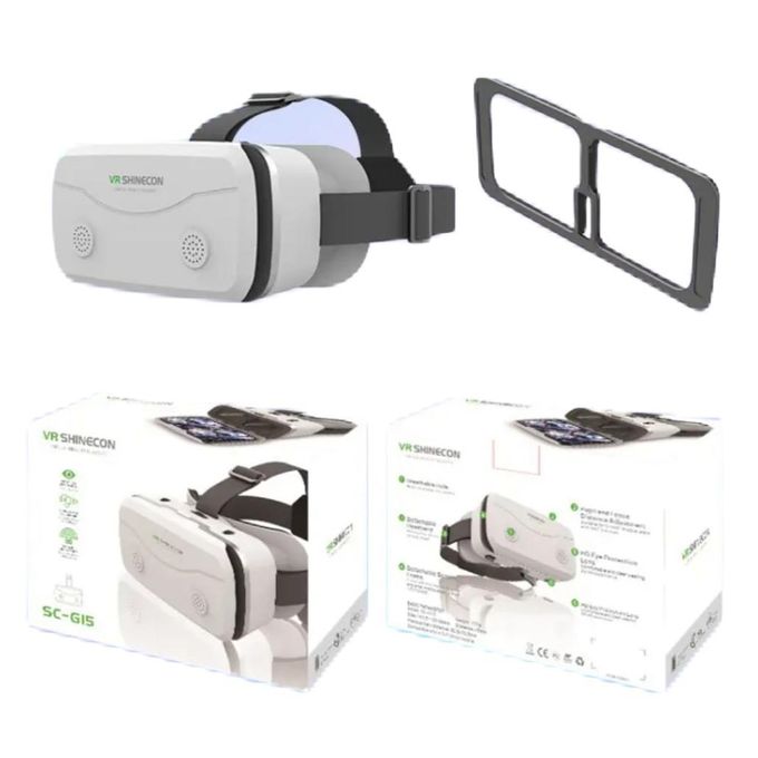 VR SHINECON casque de Jeux VR mobile G15 blanc de haute qualité - lunettes VR 3D réalité virtuelle - lunettes VR grand angle visibles image 0