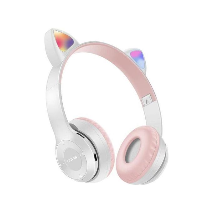 Casques sans Fil Bluetooth pour Enfants,Oreille de Chat Mignonnes