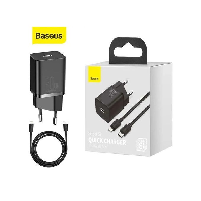 Baseus Chargeur Secteur USB-C Power Delivery 3.0 20W 3A Charge Rapide Noir  - Chargeur téléphone - LDLC