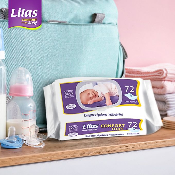 LILAS LINGETTE BÉBÉ CONFORT MAX - Santé Plus Tunisie