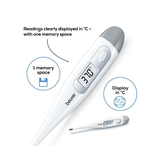 Genial Thermomètre médical digital - Alarme & Mémoire - Blanc à prix pas  cher