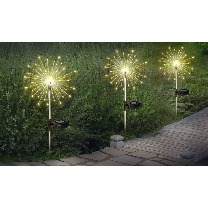 Generic Pack de 4 Lampe Solaire Exterieur Jardin - 8 Modes D'éclairage à  prix pas cher