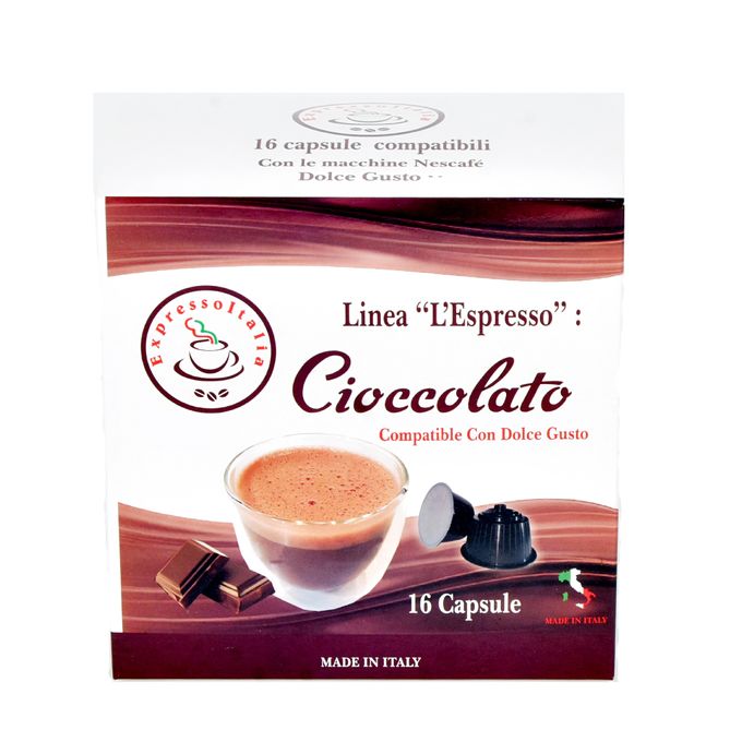 Boite de 16 Capsules GIMOKA Cioccolata Compatible Dolce Gusto