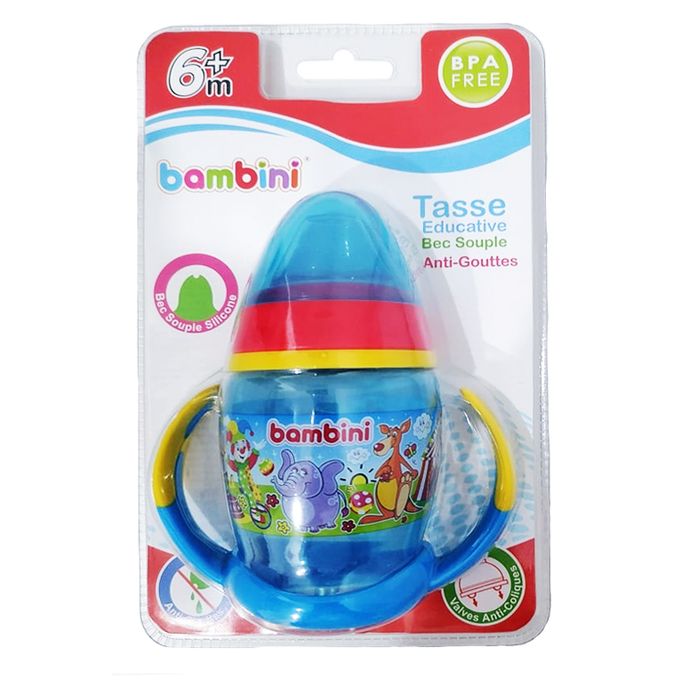 Bambini Tasse Anse Ascendant Bec Silicone Souple Bleu 6 Mois Annonces Tunisie By Mega24 News