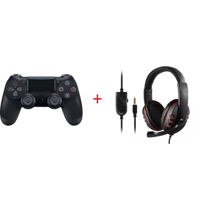 Pack Manette de jeu - Sans fil - compatible Pour PS4 + Casque Gaming GM002 image 0