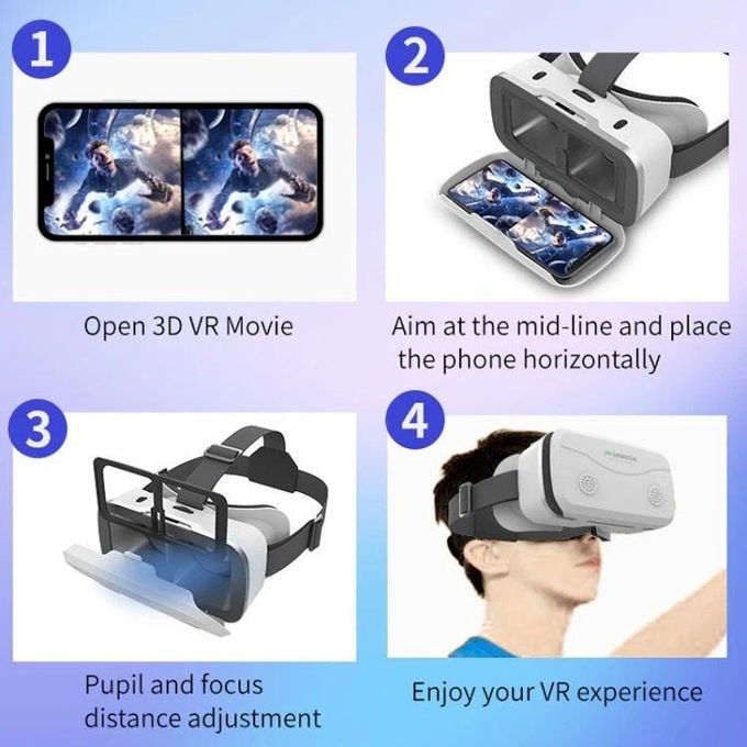 Slide  #4 VR SHINECON Lunettes professionnelles VR 3D ergonomiques Image claire